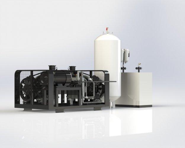 【巨薪】全無油空壓機一體機-實用型-II型